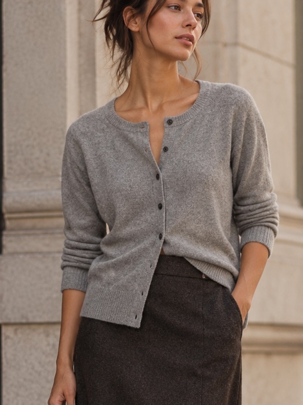 🐰MAKE OFFER🐰 Sundance Gray 100% Cashmere Sweater Cardigan size Large